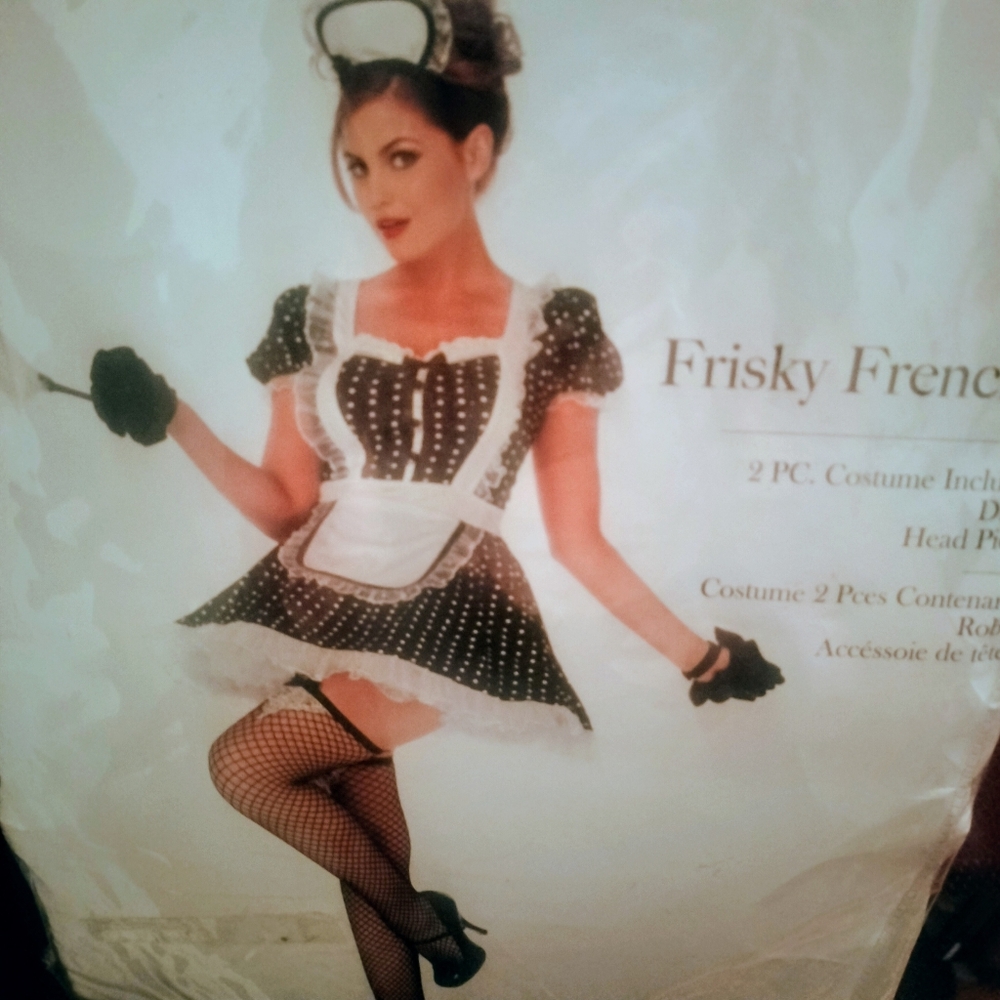 Leg Avenue Frisky Frenchie Sexy French Maid Costume Cosplay XL - Picture 3 of 9